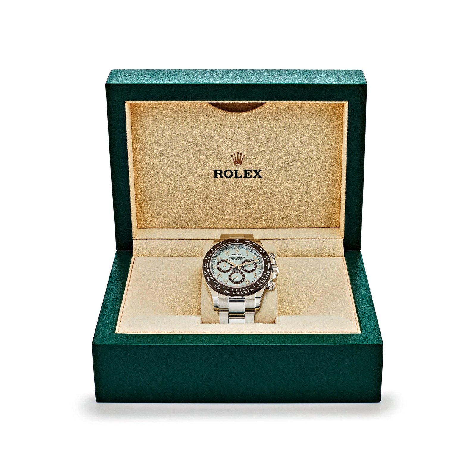 R01ex Daytona 116506 Platinum Ice Blue Arabic Dial