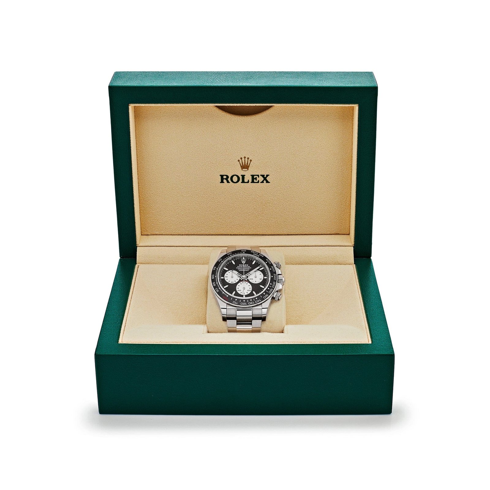R01ex Daytona 126529LN ‘Le Mans’ White Gold Black Dial 40 mm